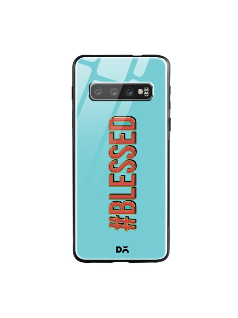 

DailyObjects Blue & Red Blessed Samsung Galaxy S10 Shock Absorbent Glass Case