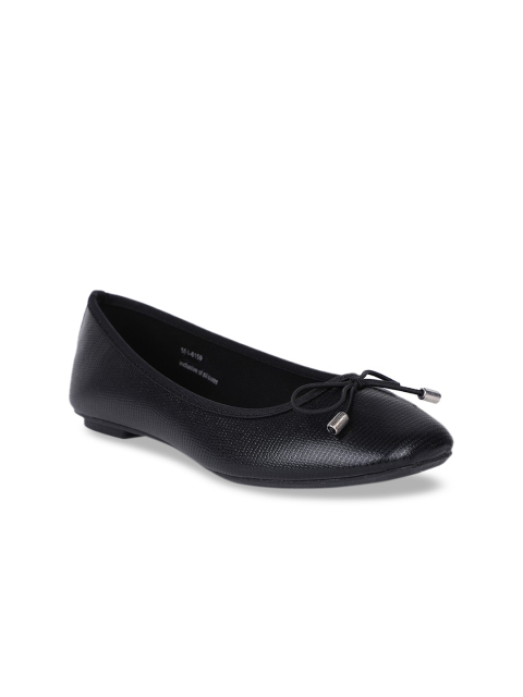 

Bata Women Black Solid Ballerinas