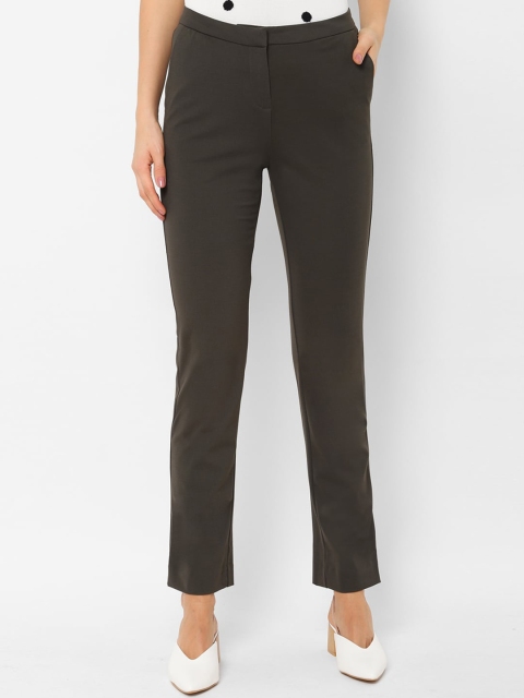 

Allen Solly Woman Brown Regular Fit Solid Formal Trousers