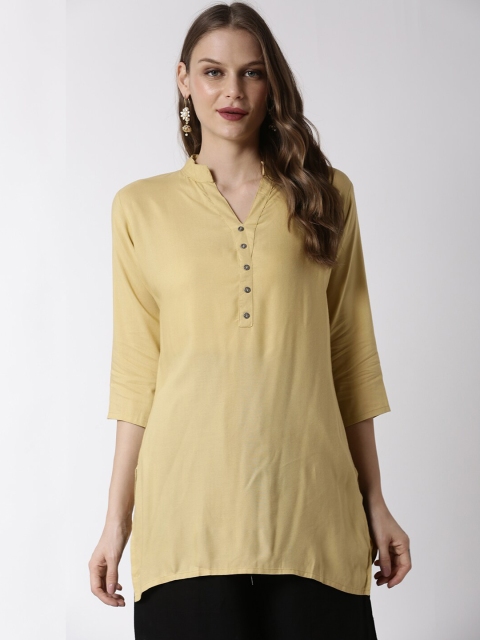 

Soch Women Beige Solid Tunic