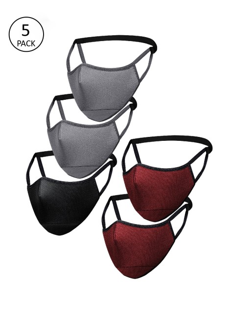 

Impulse Unisex Pack of 5 Reusable 4-Ply I95 Masks, Black