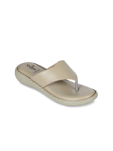 

Liberty Women Beige Solid Open Toe Flats