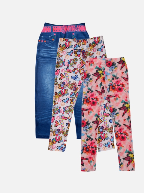 

TINY HUG Girls Pack Of 3 Assorted Leggings