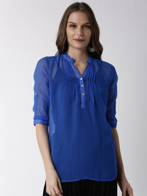 

Soch Women Blue Solid Tunic