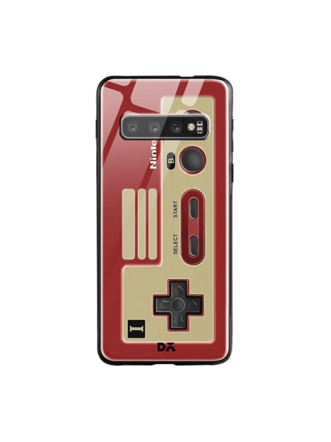 

DailyObjects Red & Beige NES Controller Samsung Galaxy S10 Shock Absorbent Glass Case