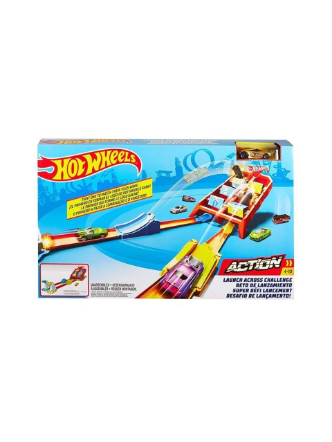 

Hot Wheels Unisex Kids Orange & Blue Crash and Score Flipout Track Set