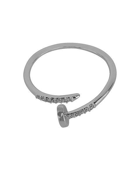 

Kazo Silver-Toned Coiled Up Finger Ring