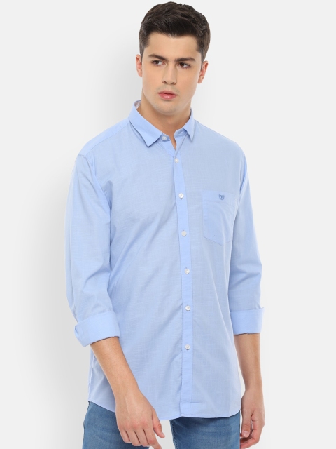 

Van Heusen Sport Men Blue Slim Fit Solid Casual Shirt