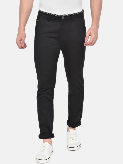 

beevee Men Black Regular Fit Solid Chinos