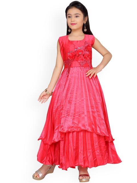

Aarika Girls Red Embellished Maxi Dress