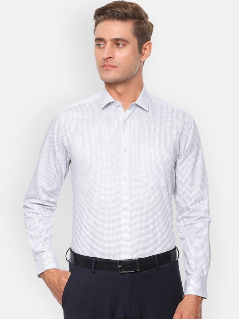 

Van Heusen Men White Regular Fit Checked Formal Shirt