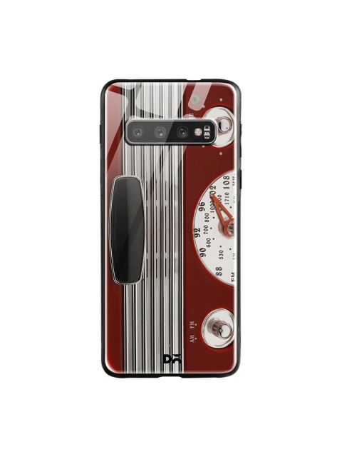 

DailyObjects Red & Grey Radio Samsung Galaxy S10 Shock Absorbent Glass Case