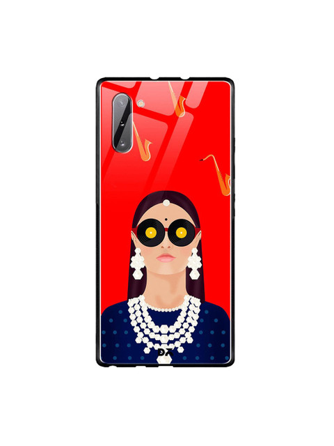 

DailyObjects Red & Blue Disk Sunglasses Samsung Galaxy Note 10 Shock Absorbent Glass Case
