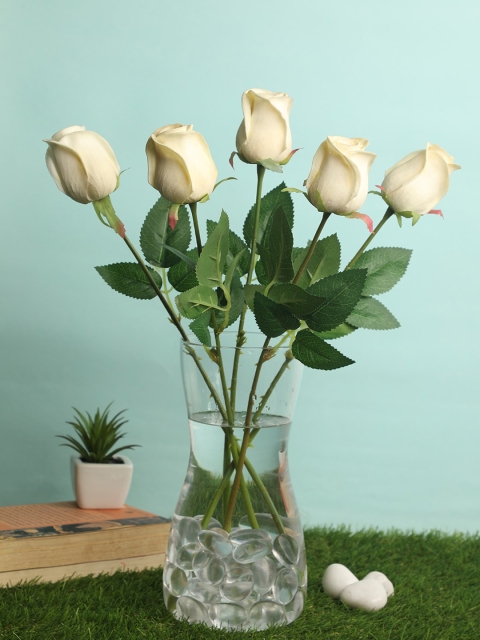 

Pollination Set Of 5 White Royal Artificial Rose Flowers