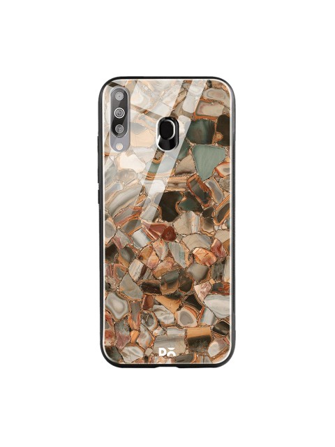 

DailyObjects Brown & Grey Marble Mosaic Samsung Galaxy M30 Glass Case
