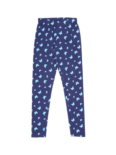 

POPPERS by Pantaloons Girls Navy Blue Printed Ankle-Length Leggings