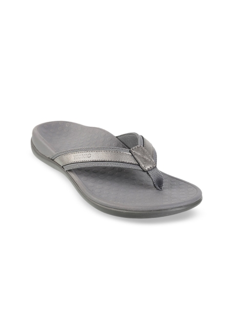 

VIONIC Women Grey Striped Comfort Heels