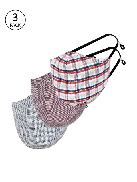 

Impulse Unisex Multicoloured Pack Of 3 Reusable 4-Ply Cloth Masks, Multi