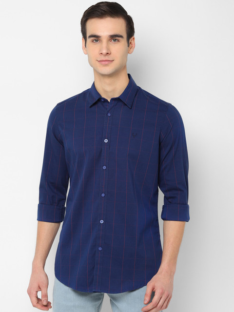 

Allen Solly Sport Men Navy Blue Regular Fit Checked Casual Shirt