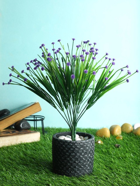 

Pollination Set of 2 Green & Purple Vibrant Artificial Gypso Bush without Pot