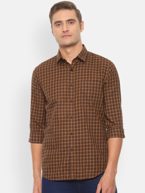 

Louis Philippe Sport Men Brown Checked Casual Shirt