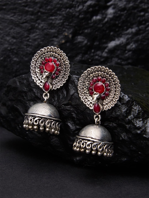 

Fida Silver Plated Oxidised Classic Jhumkas