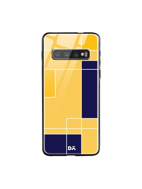 

DailyObjects Yellow & Blue Banana Milkshake Blocks Samsung Galaxy S10 Glass Case