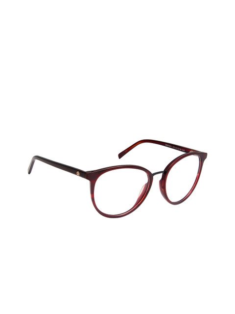 

David Blake Unisex Maroon Solid Full Rim Round Frames EWDB2308MK1C3