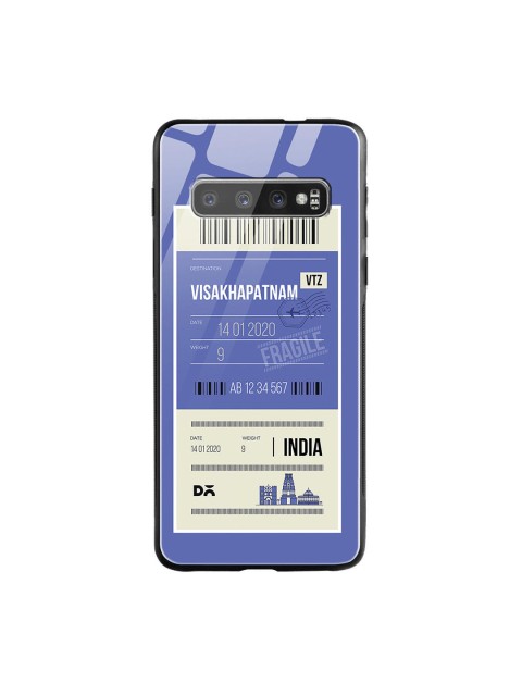 

DailyObjects Blue & White Visakhapatnam City Tag Samsung Galaxy S10 Shock Absorbent Glass Case