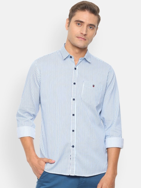 

Louis Philippe Sport Men Blue & White Striped Casual Shirt