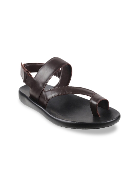

DAVINCHI Men Brown Leather Sandals