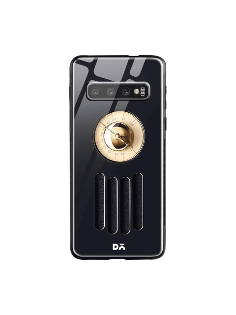 

DailyObjects Black & Gold-Toned Radio Samsung Galaxy S10 Shock Absorbent Glass Case