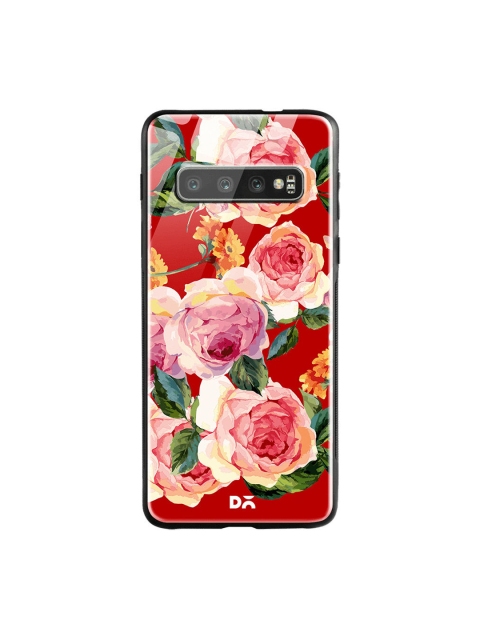 

DailyObjects Pink & Red Floral Valley Samsung Galaxy S10 Glass Case