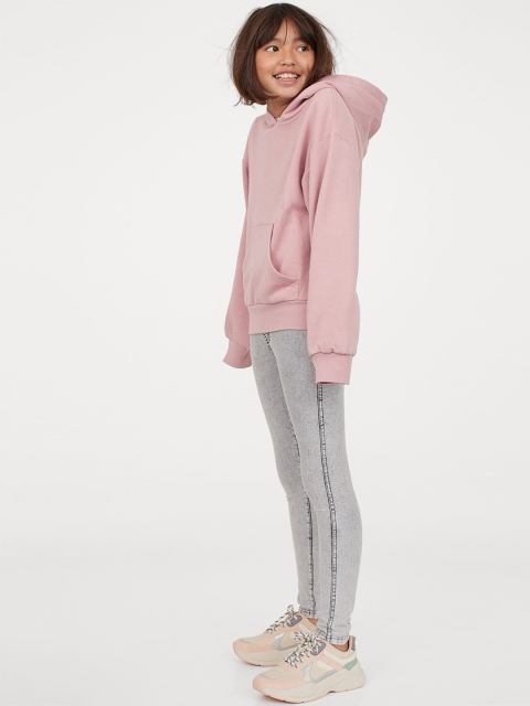 

H&M Girls Grey Solid Treggings