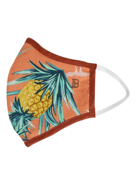 

Bene Kleed Adults Peach-Coloured & Yellow Pineapple Print 5-Ply Reusable Outdoor Mask