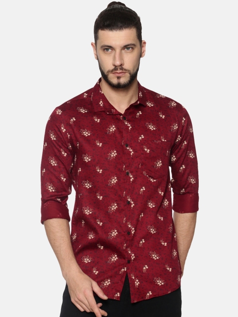 

SHOWOFF Men Maroon Slim Fit Floral Print Casual Shirt