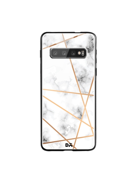 

DailyObjects Grey & White Marble Lines Samsung Galaxy S10 Plus Shock Absorbent Glass Case