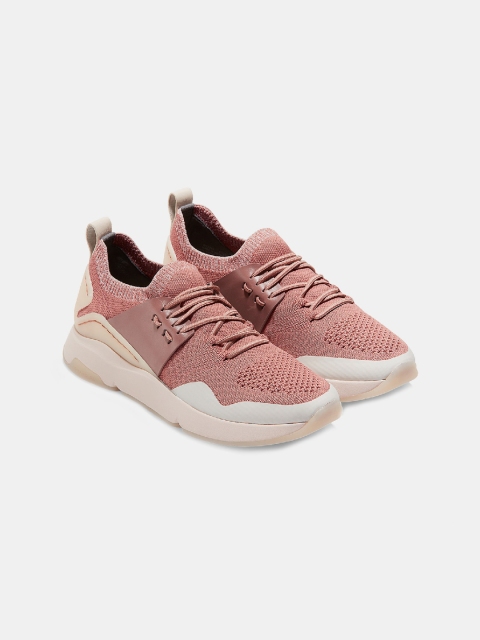 

Cole Haan Women Peach-Coloured Woven Design Sneakers