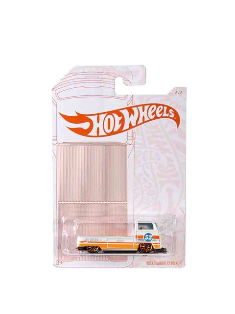 

Hot Wheels Kids White & Orange Volkswagen T2 Pickup Car Toy