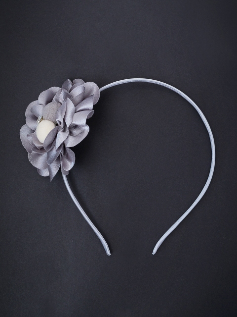 

Golden Peacock Girls Grey Floral Net Hairband