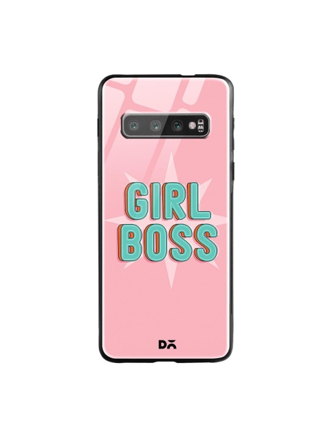 

DailyObjects Pink & Turquoise Blue Girl Boss Star Samsung Galaxy S10 Shock Absorbent Glass Case