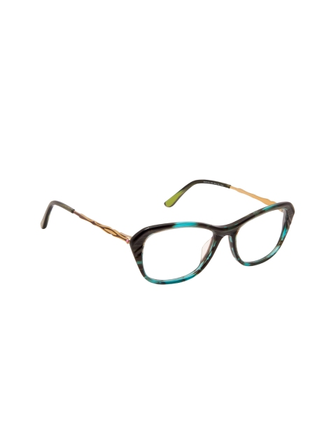 

David Blake Women Green Tortoise Shell Full Rim Oval Frames EWDB2292NW600315C4