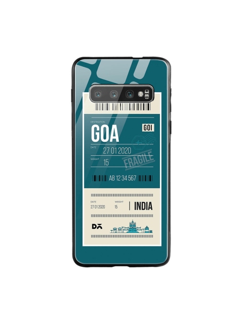 

DailyObjects Teal Blue & White Goa City Tag Samsung Galaxy S10 Plus Shock Absorbent Glass Case