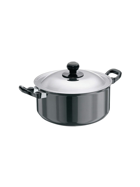 

Hawkins Black & Silver-Toned Futura Nonstick Cook-N-Serve 5 Litres Stewpot With Lid