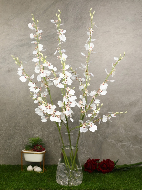 

Pollination Set Of 3 White Radiant Artificial Orchid Flowers