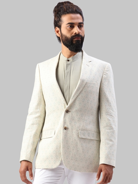

Raymond Men Beige Solid Tailored Jacket