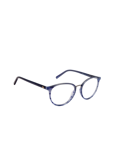 

David Blake Unisex Blue Tortoise Shell Full Rim Round Frames EWDB2310MK1C5