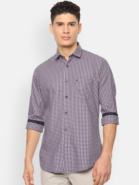 

Van Heusen Sport Men Navy Blue & Pink Checked Casual Shirt