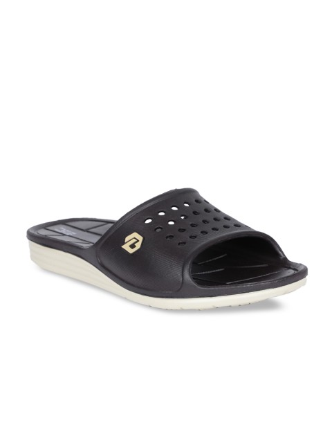 

Bata Men Black Solid Sliders