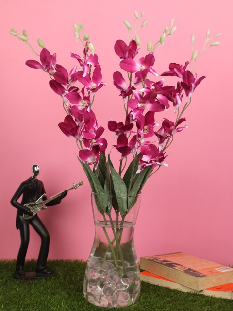 

Pollination Set Of 5 Purple Elegant Artificial Orchid Flowers